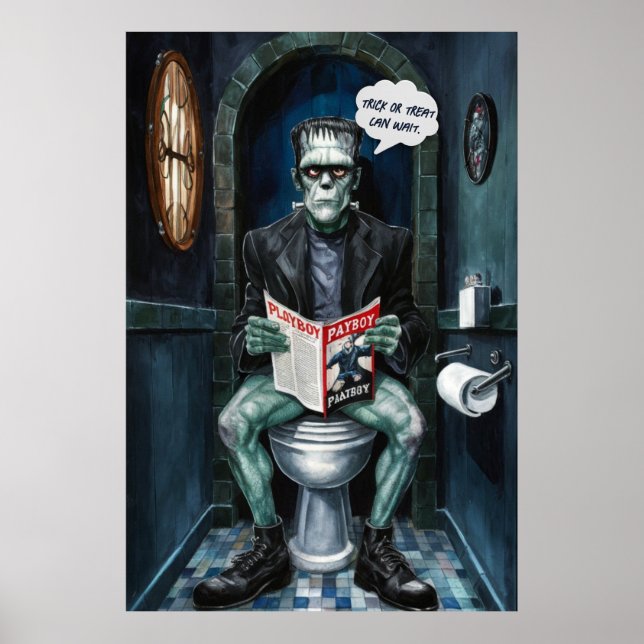 Halloween Classic Monster auf dem John Funny Poste Poster (Vorne)
