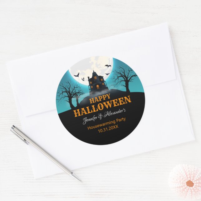 Halloween Classic Round Sticker (Umschlag)