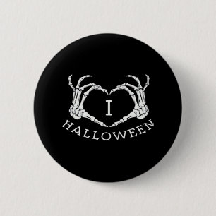 Halloween! Classic - Skelettfächer Herz Button