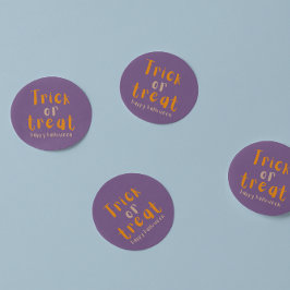 Halloween Classic Trick oder Treat Round Sticker
