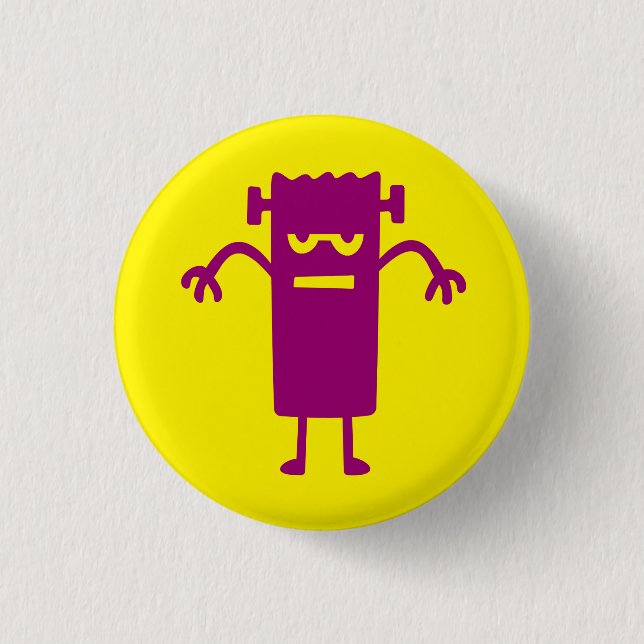 Halloween Clip Art Frankenstein Button (Vorderseite)