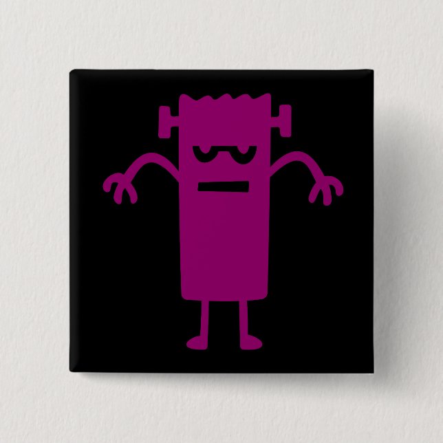 Halloween Clip Art Frankenstein Knopf Button (Vorderseite)