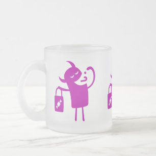 Halloween Clip Art Monster Trick oder Treater Tass Mattglastasse