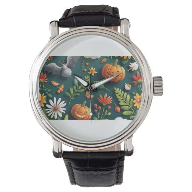 Halloween Clock Armbanduhr (Vorderseite)