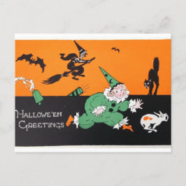 Halloween Clown Postcard: Whimsical Fun! Postkarte