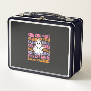 Halloween-CNA-Krankenschwester-Geister-Design Metall Brotdose