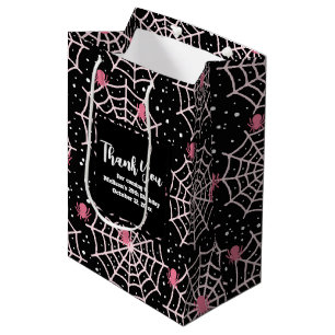 Halloween Coblies & Spiders Pattern Vielen Dank Mittlere Geschenktüte