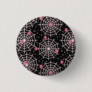 Halloween Cobnets & Spiders Pattern Button