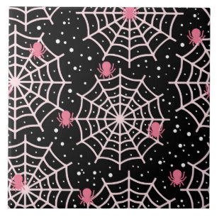 Halloween Cobnets & Spiders Pattern Fliese