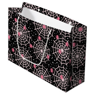 Halloween Cobnets & Spiders Pattern Große Geschenktüte