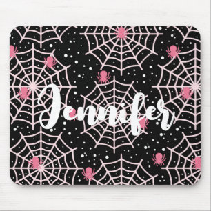 Halloween Cobnets & Spiders Pattern Mousepad