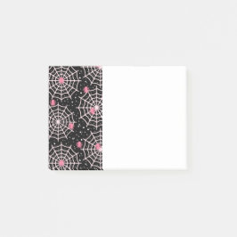 Halloween Cobnets & Spiders Pattern Post-it Klebezettel