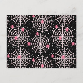 Halloween Cobnets & Spiders Pattern Postkarte