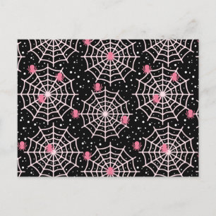 Halloween Cobnets & Spiders Pattern Postkarte