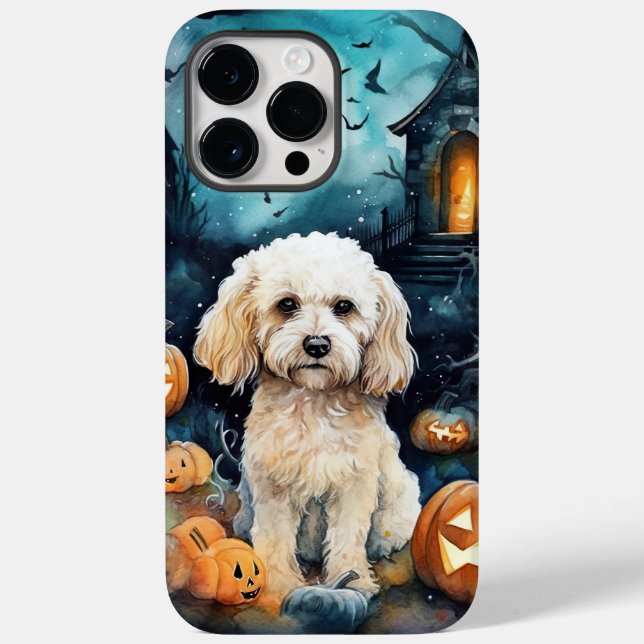 Halloween Cockapoo mit Pumpkins Beängstigend Case-Mate iPhone Hülle (Rückseite)