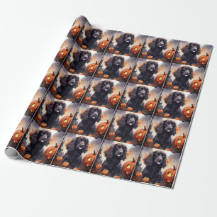 Halloween Cocker Spaniel mit Kürbissen Geschenkpapier