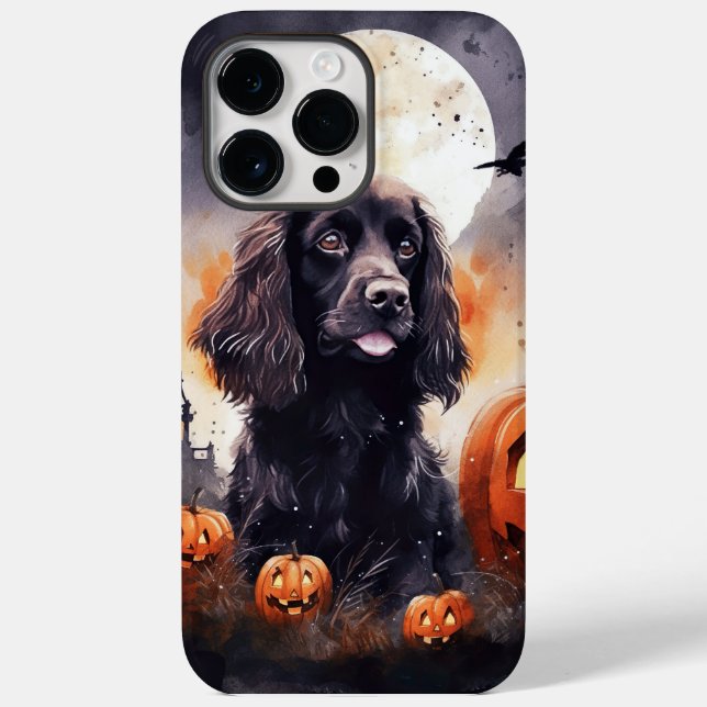 Halloween Cocker Spaniel mit Pumpkins Case-Mate iPhone Hülle (Rückseite)