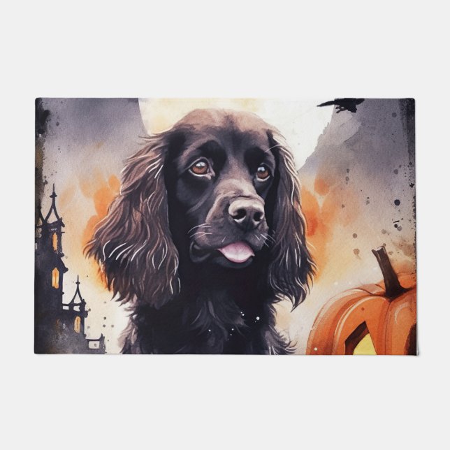 Halloween Cocker Spaniel mit Pumpkins Fußmatte (Vorderseite)