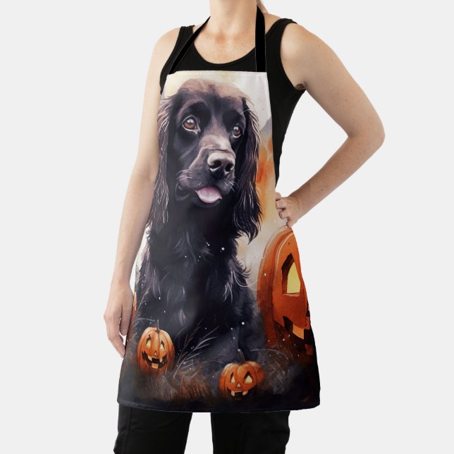 Halloween Cocker Spaniel mit Pumpkins Schürze (InSitu)