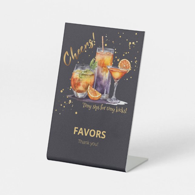 Halloween Cocktail Drinks Kinderdusche Sockelschild (Vorderseite)