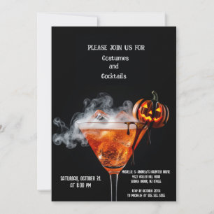 Halloween Cocktail Einladungskarte - Jack O’Lanter Einladung