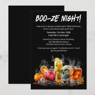 Halloween Cocktail Party   Booze Night Einladung