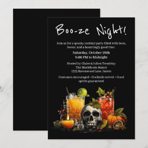 Halloween Cocktail Party Booze Night Einladung