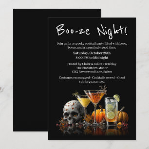 Halloween Cocktail Party   Booze Night Einladung