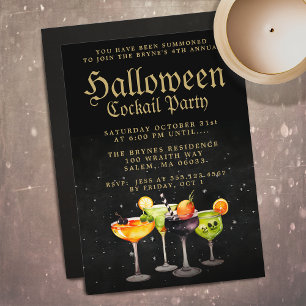 Halloween Cocktail Party Einladung