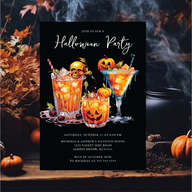 Halloween Cocktail Party Invitation Einladung (Von Creator hochgeladen)