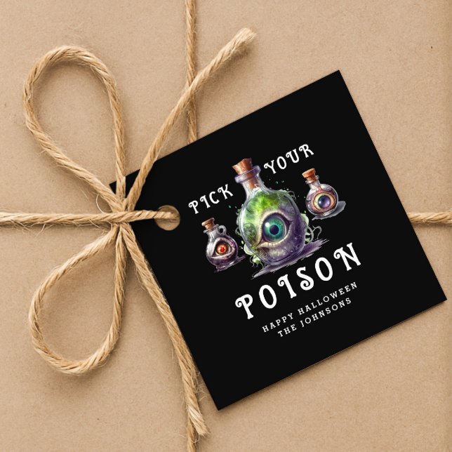 Halloween Cocktail Party Pick Your Poison Geschenkanhänger (Halloween Cocktail Party Pick Your Poison Favor Tags
)