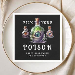 Halloween Cocktail Party Pick Your Poison Serviette