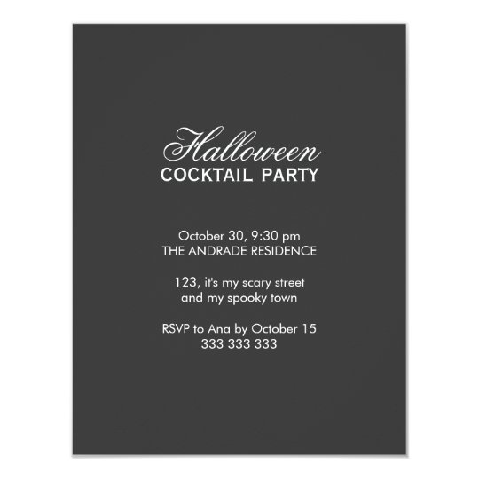 Halloween Cocktail Party Skript Schriftart Einladung Zazzle At