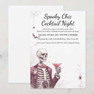 Halloween Cocktail Party   Spooky Chic Night Einladung