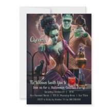 Halloween-Cocktailparty, Frankenstein & Braut