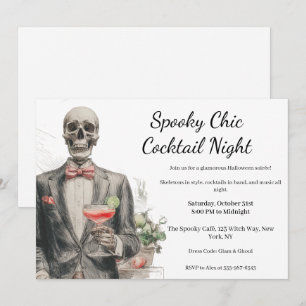 Halloween-Cocktailparty   Spuknacht im Chic-Stil Einladung
