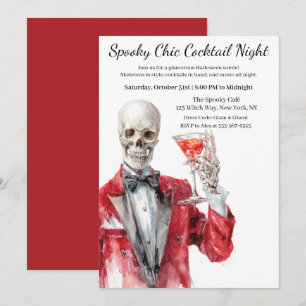 Halloween-Cocktailparty   Spuknacht im Chic-Stil Einladung