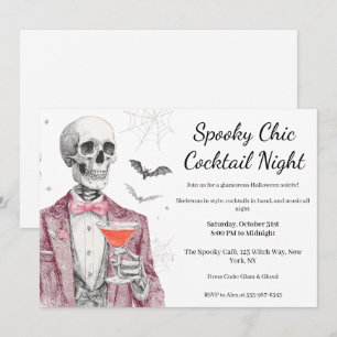 Halloween-Cocktailparty Spuknacht im Chic-Stil Einladung