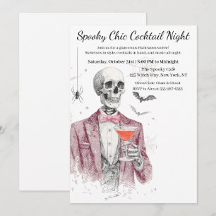 Halloween-Cocktailparty   Spuknacht im Chic-Stil Einladung