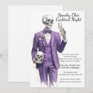 Halloween-Cocktailparty   Spuknacht im Chic-Stil Einladung