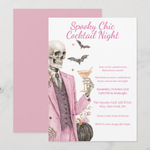 Halloween-Cocktailparty Spuknacht im Chic-Stil Einladung