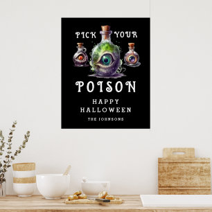 Halloween-Cocktailparty Wähle dein Gift Poster