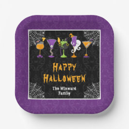Halloween Cocktails and Costumes Party Purple Pappteller