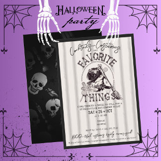 Halloween-Cocktails-Kostüme Lieblingssachen-Tausch Einladung