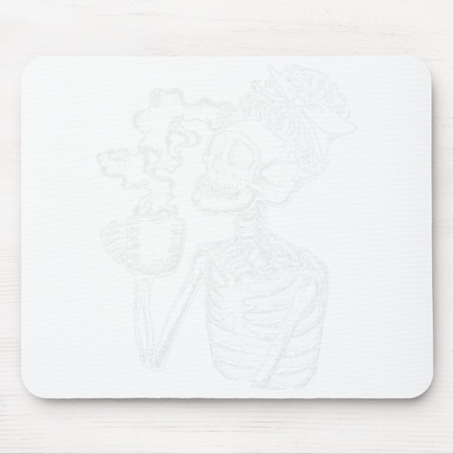 Halloween Coffee Drink Skelettlehrer Lazy Di Mousepad (Vorne)