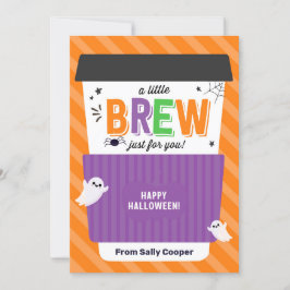 Halloween Coffee-Geschenkkarte des Herbsternikers Einladung