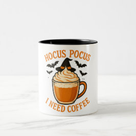 Halloween Coffee Illustration Zweifarbige Tasse