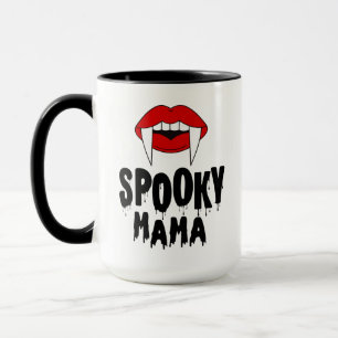 Halloween Coffee Tasse Fangs Spooky Mama