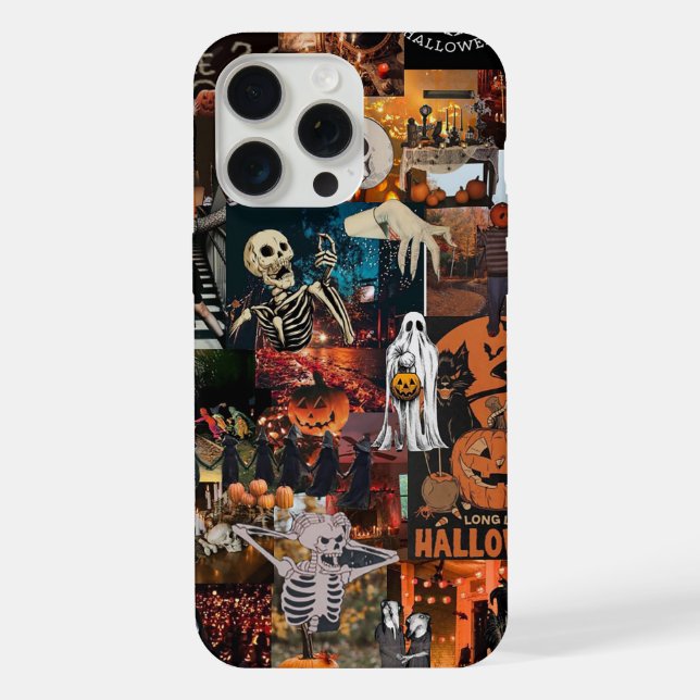 Halloween Collage iPhone Hülle (Rückseite)