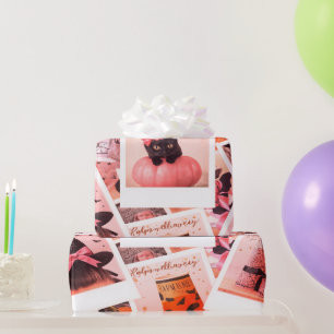 Halloween Collage Soft Feminine Geschenkpapier